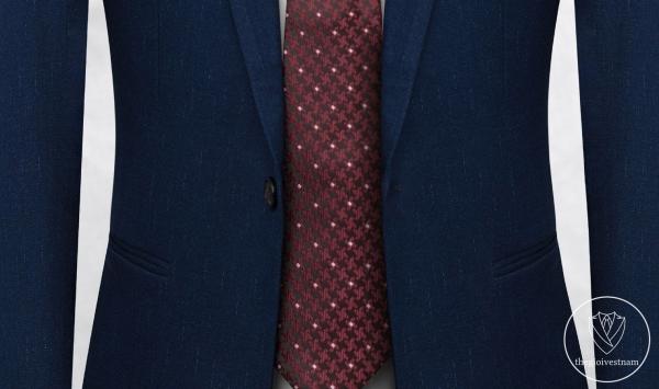 Bộ Suit Xanh Navy Sọc Xước Modern Fit TGS350 - hình 3