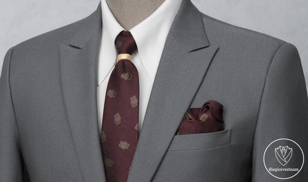 Bộ Suit Xám Chấm Bi Classic Fit TGS354 - hình 2