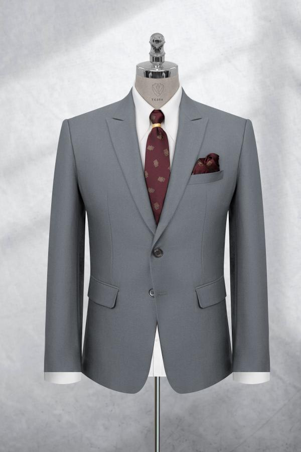 Bộ Suit Xám Chấm Bi Classic Fit TGS354 - hình 1