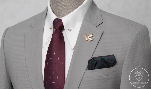 Bộ Suit Xám Trắng Caro Modern Fit TGS355 - hình 2