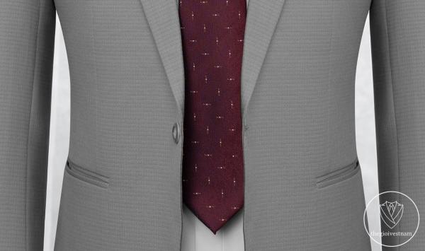 Bộ Suit Xám Trắng Caro Modern Fit TGS355 - hình 3