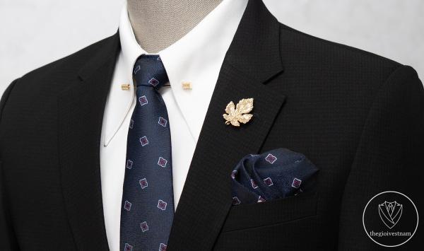 Bộ Suit Đen Gân Kẻ Vuông Modern Fit TGS357 - hình 2