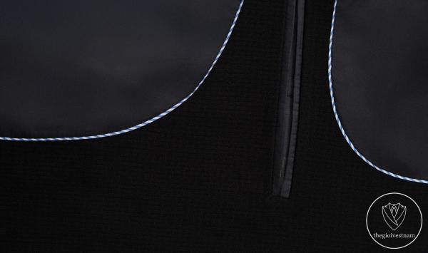 Bộ Suit Đen Gân Kẻ Vuông Modern Fit TGS357 - hình 4