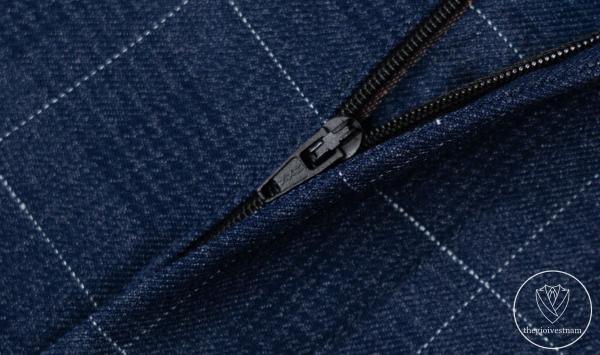 Bộ Suit Xanh Denim Kẻ Ô Modern Fit TGS358 - hình 5