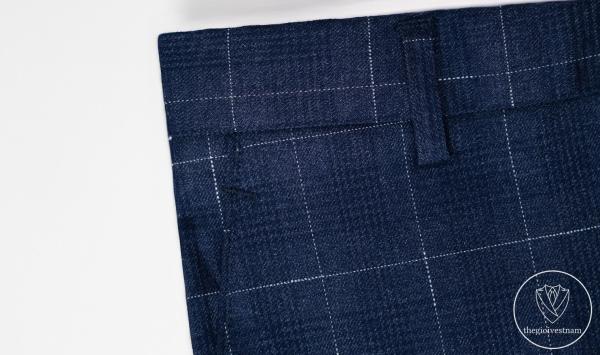 Bộ Suit Xanh Denim Kẻ Ô Modern Fit TGS358 - hình 6