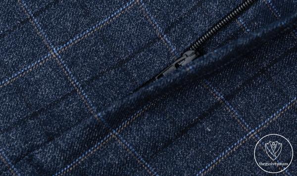 Bộ Suit Caro Xanh Sọc Vàng Modern Fit TGS359 - hình 5