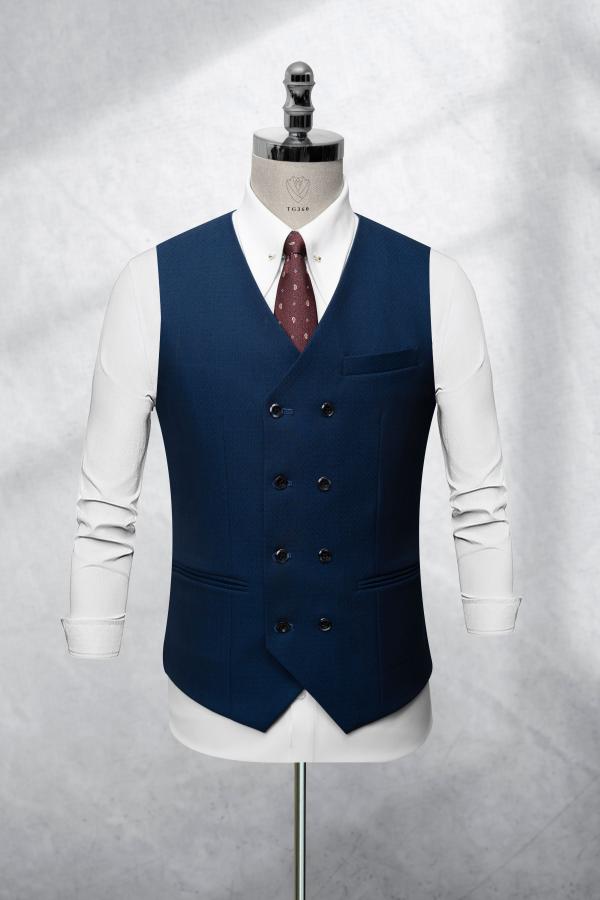 Bộ Suit Xanh Navy Caro Ẩn Modern Fit TGS360 - hình 2