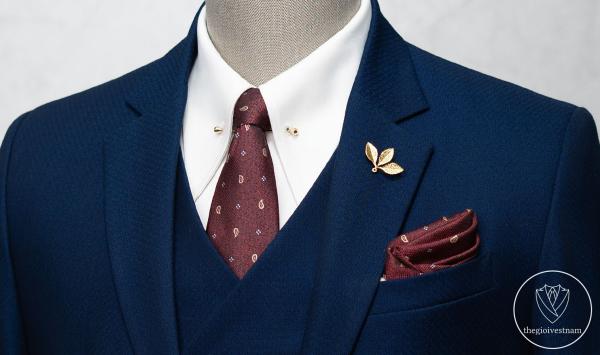 Bộ Suit Xanh Navy Caro Ẩn Modern Fit TGS360 - hình 3