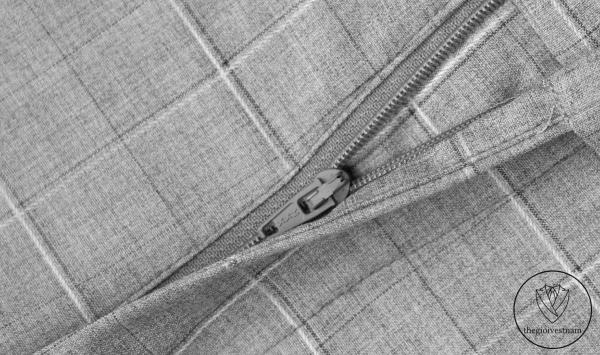 Bộ Suit Ghi Xám Kẻ Caro Modern Fit TGS365 - hình 7