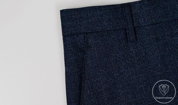 Bộ Suit Xanh Đậm Sọc Xước Classic Fit TGS367 - hình 6