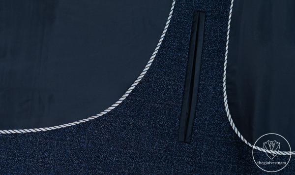 Bộ Suit Xanh Đậm Sọc Xước Classic Fit TGS367 - hình 4
