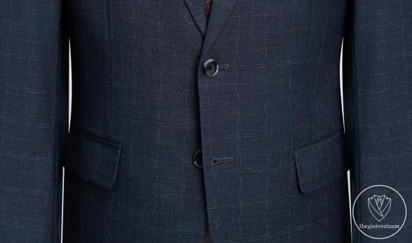 Bộ Suit Xám Đậm Kẻ Ô Classic Fit TGS368 - hình 3