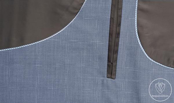 Bộ Suit Xám Xanh Kẻ Sọc Xước Modern Fit TGS371 - hình 6