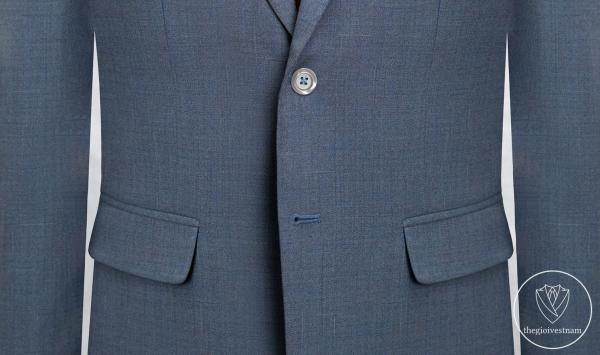 Bộ Suit Xám Ghi Nhạt Sọc Xước  Classic Fit TGS372 - hình 3