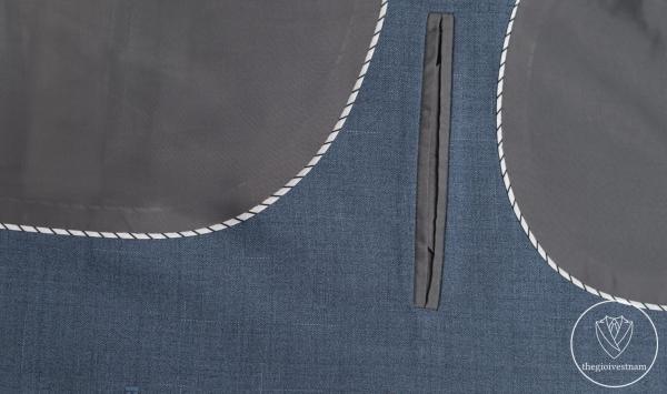 Bộ Suit Xám Ghi Nhạt Sọc Xước  Classic Fit TGS372 - hình 4