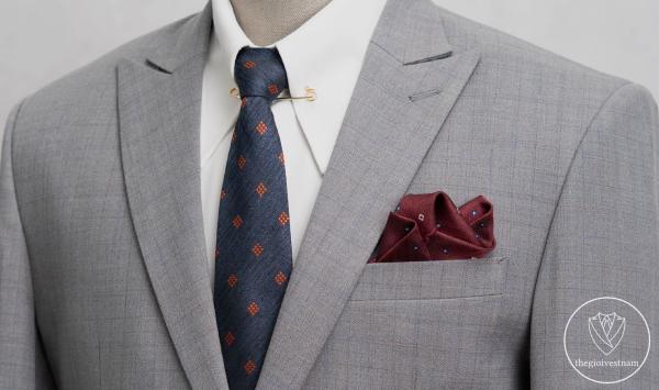 Bộ Suit Xám Ghi Đậm Sọc Xước Classic Fit TGS373 - hình 2