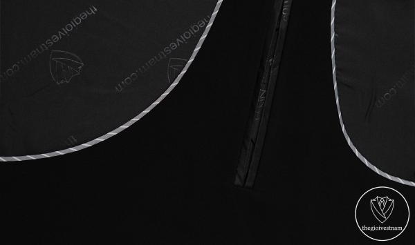 Bộ Suit Đen Trơn Phối Đột Chỉ Viền Modern Fit TGS375 - hình 6