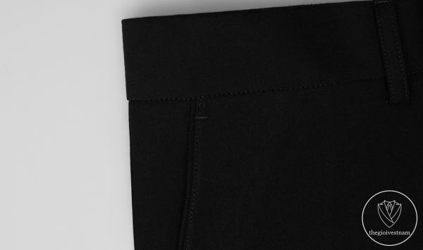 Bộ Suit Đen Trơn Phối Đột Chỉ Viền Modern Fit TGS375 - hình 8