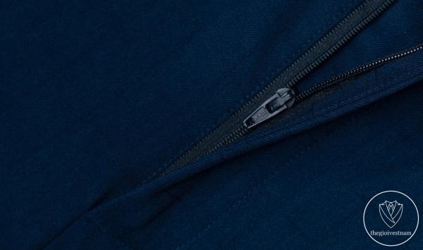 Bộ Suit Xanh Navy Phối Đột Chỉ Viền Modern Fit TGS378 - hình 8