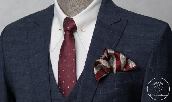 Bộ Suit Xám Đậm Hoạ Tiết Kẻ Xước Modern Fit TGS379 - hình 3