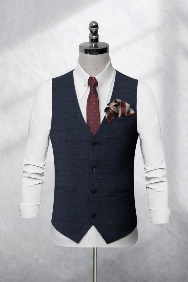 Bộ Suit Xám Đậm Hoạ Tiết Kẻ Xước Modern Fit TGS379 - hình 2