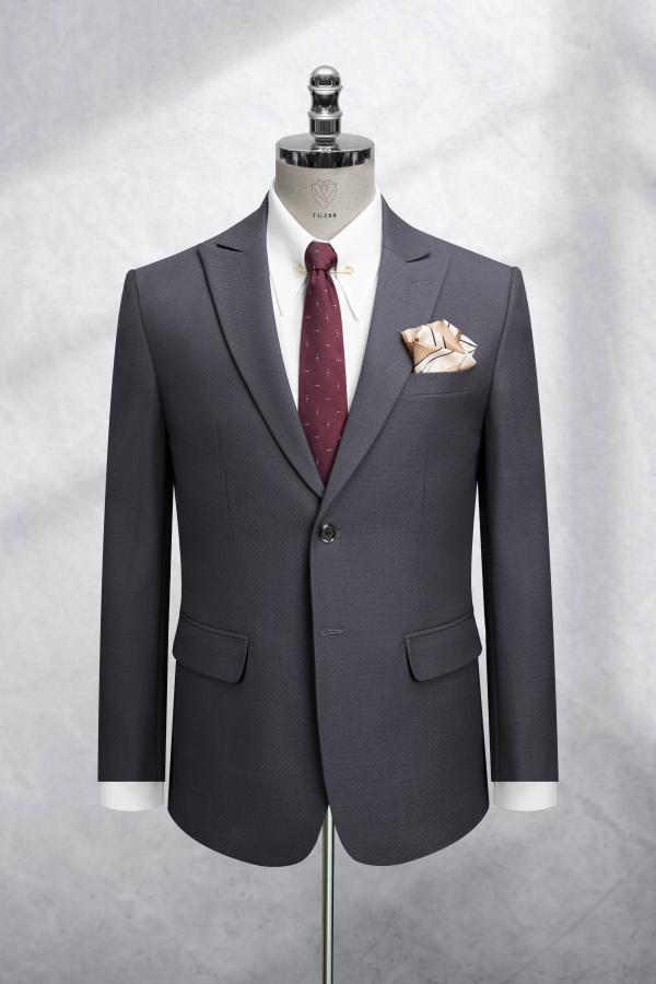 Bộ Suit Xám Chì Cao Cấp  Classic Fit TGS380 - hình 1