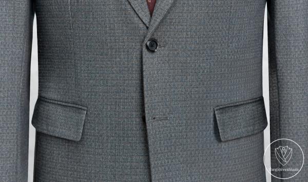 Bộ Suit Ghi Xanh Hoạ Tiết Kẻ Mờ Classic Fit TGS387 - hình 3