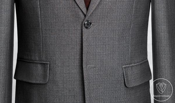 Bộ Suit Xám Nâu Hoạ Tiết Kẻ Classic Fit  TGS388 - hình 3