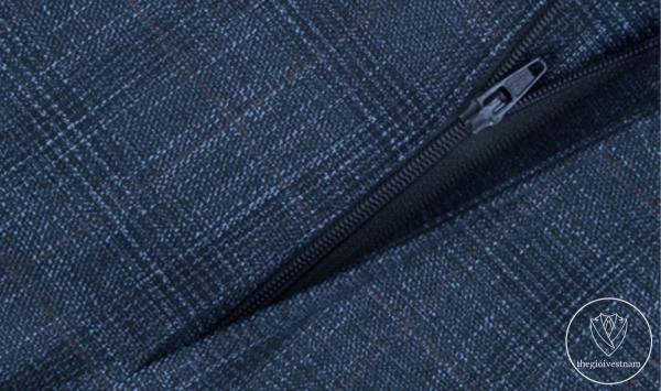 Bộ Suit Xanh Denim Phối Kẻ Caro Modern Fit TGS389 - hình 7