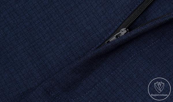 Bộ Suit Xanh Navy Đậm Hoạ Tiết Kẻ TGS390 - hình 6