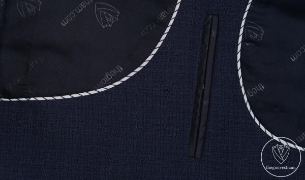 Bộ Suit Xanh Navy Đậm Hoạ Tiết Kẻ TGS390 - hình 4