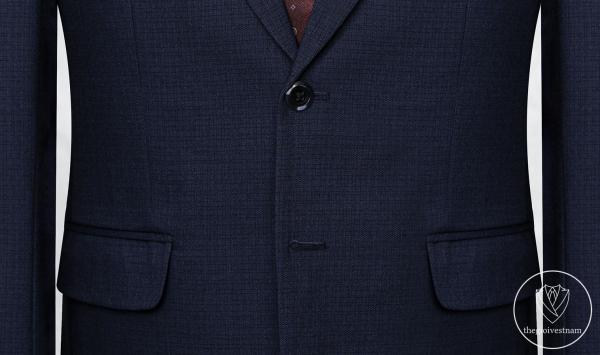 Bộ Suit Xanh Navy Đậm Hoạ Tiết Kẻ TGS390 - hình 3