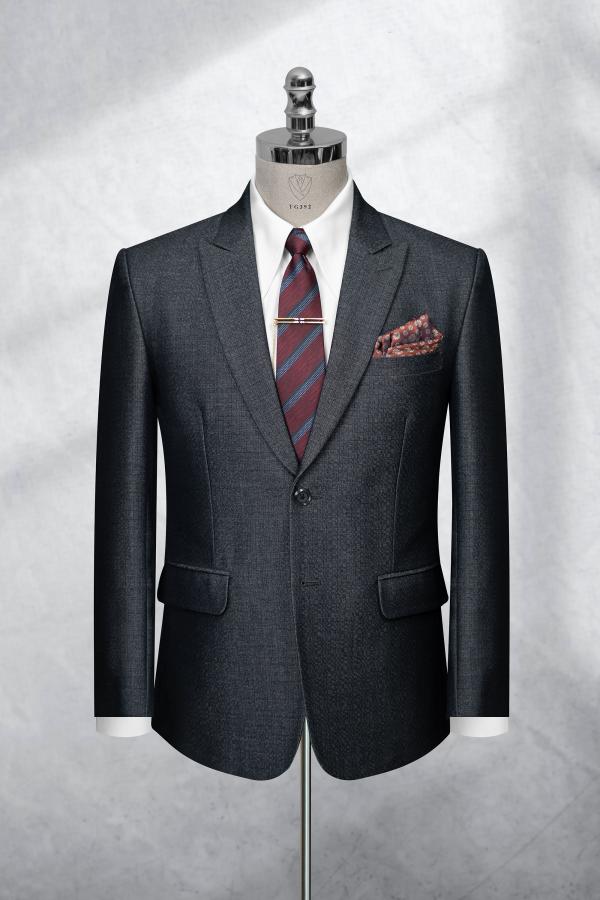 Bộ Suit Xám Đen Hoạ Tiết Kẻ Mờ Classic Fit TGS392 - hình 1