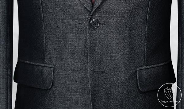 Bộ Suit Xám Đen Hoạ Tiết Kẻ Mờ Classic Fit TGS392 - hình 3