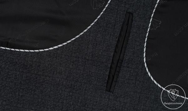 Bộ Suit Xám Đen Hoạ Tiết Kẻ Mờ Classic Fit TGS392 - hình 4