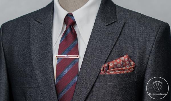 Bộ Suit Xám Đen Hoạ Tiết Kẻ Mờ Classic Fit TGS392 - hình 2