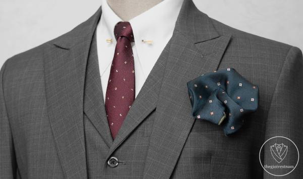 Bộ Suit Xanh Rêu Đậm Kẻ Caro Mờ Modern Fit TGS394 - hình 3