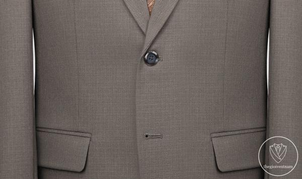 Bộ Suit Nâu Đất Kẻ Classic Fit TGS396 - hình 3