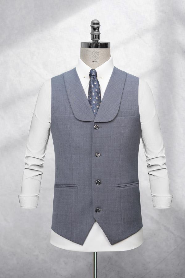 Bộ Suit Xám Denim Kẻ Sọc Ẩn Modern Fit TGS397 - hình 2