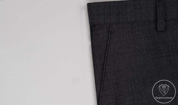 Bộ Suit Xám Chì Phối Sọc Ẩn 2 Nút Classic Fit TGS399 - hình 7