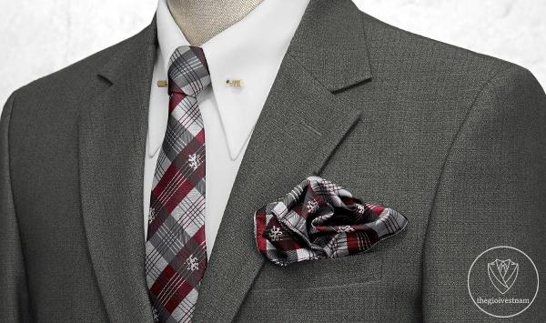 Bộ Suit Nâu Rêu Phối Màu 2 Nút Classic Fit TGS401 - hình 2