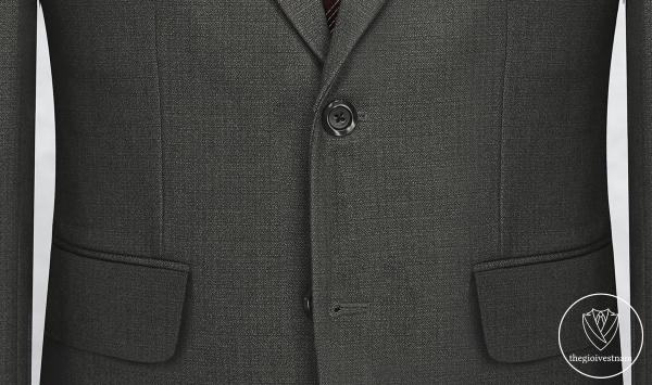 Bộ Suit Nâu Rêu Phối Màu 2 Nút Classic Fit TGS401 - hình 3