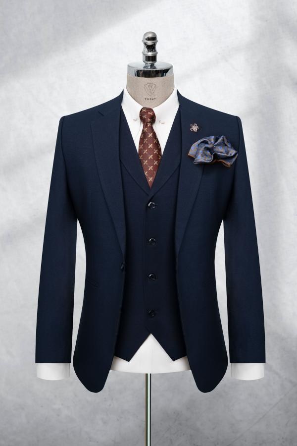 Bộ Suit Xanh Đen Cao Cấp Modern Fit TGS347 - hình 1