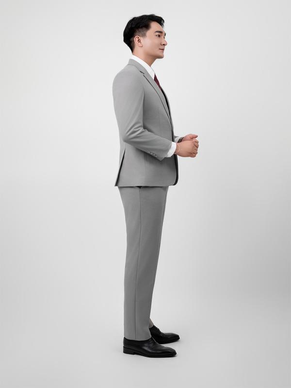 Bộ Suit Xám Trắng Caro Modern Fit TGS355 - hình 9