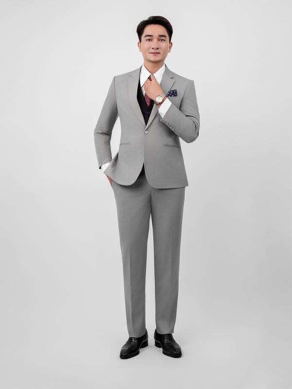 Bộ Suit Xám Trắng Caro Modern Fit TGS355 - hình 8