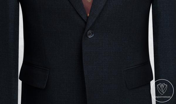 Bộ Suit Xanh Gân Vengoc Classic Fit TGS361 - hình 2