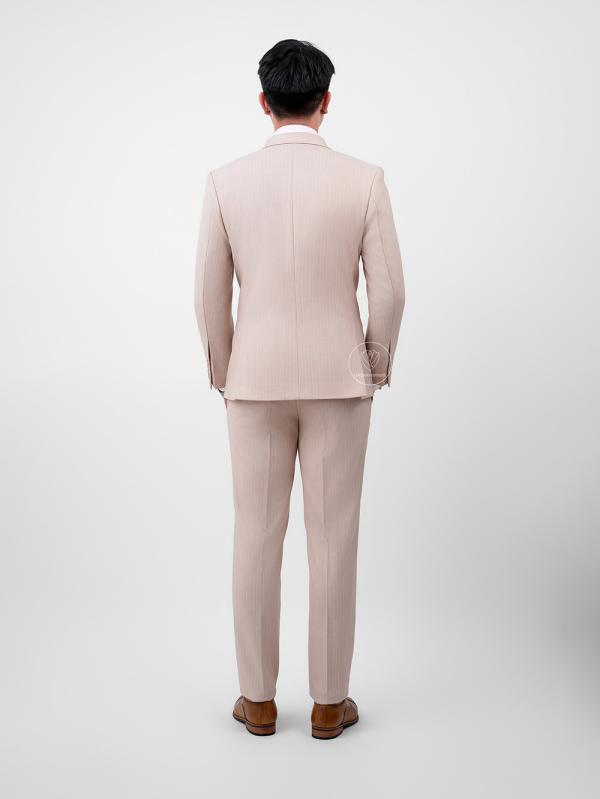 Bộ Suit Kem Nhạt Kẻ Sọc Modern Fit TGS369 - hình 11