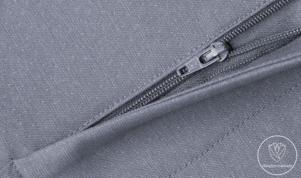 Bộ Suit Xám Trắng Phối Đột Chỉ Viền Modern Fit TGS376 - hình 7