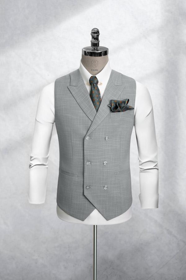 Gile Nam Xám Rêu Nhạt Họa Tiết TGGL386 - hình 1