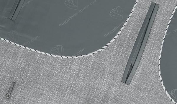 Bộ Suit Xám Rêu Nhạt Hoạ Tiết Kẻ Modern Fit TGS386 - hình 5